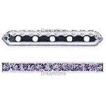 Dreamtime Crystal DC 77730 Rondelle Spacer Bars 5 Hole Tanzanite/Silver